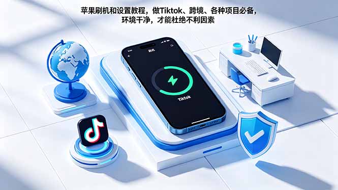（18558期）苹果刷机和设置教程，做Tiktok、跨境、各种项目必备，环境干净，才能杜绝不利因素-九节课