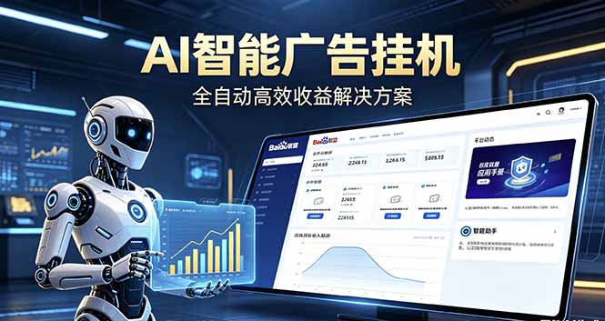 （18661期）Ai智能广告挂机 别再瞎折腾了！这个全自动挂机项目，新手当天见钱，告别频繁换项目的烦恼-九节课