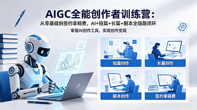 （18403期）AIGC全能创作者训练营：从零基础到签约拿稿费，AI+短篇+长篇+剧本全链路闭环-九节课