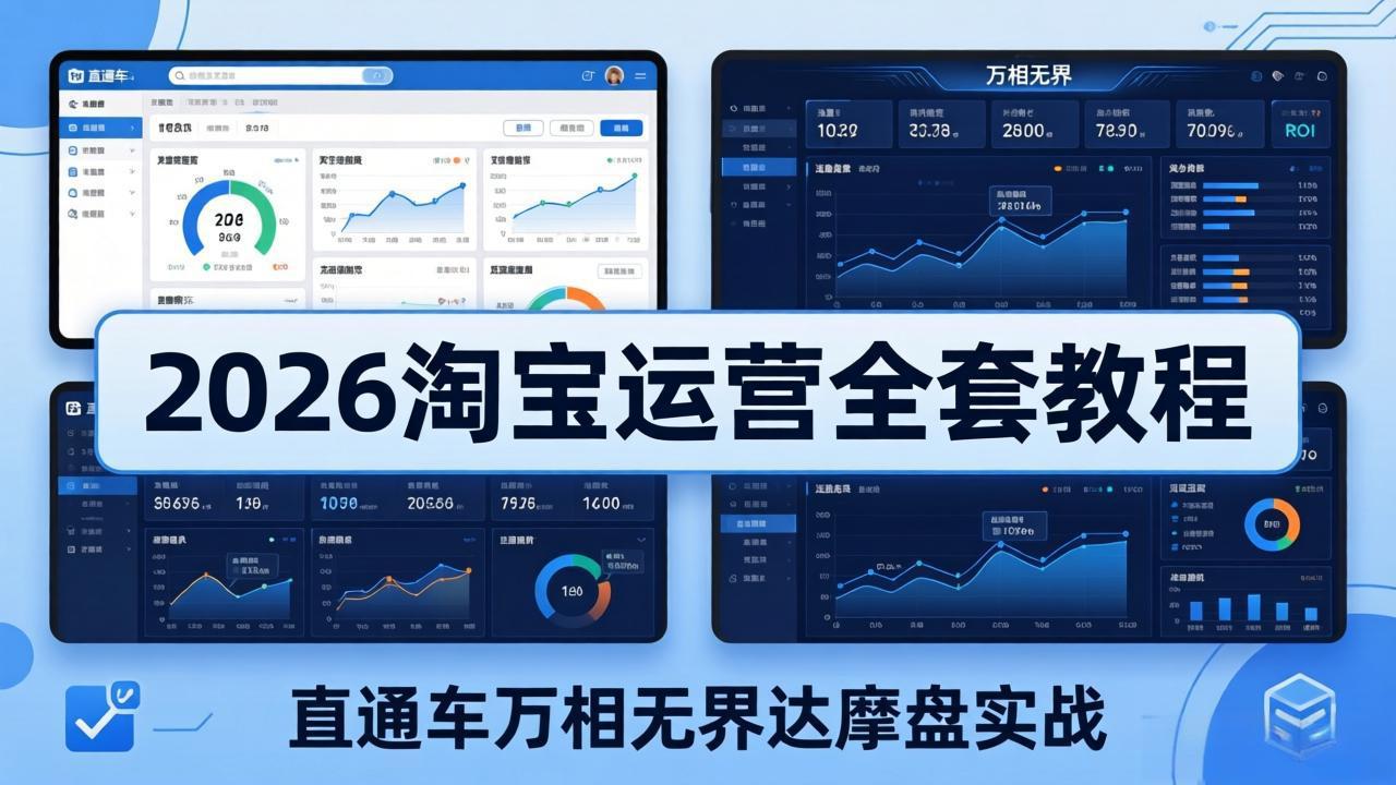 （18373期）2026淘宝运营全套教程(更新5月8日)，直通车万相无界达摩盘实战，从基础到进阶提升流量转化-九节课