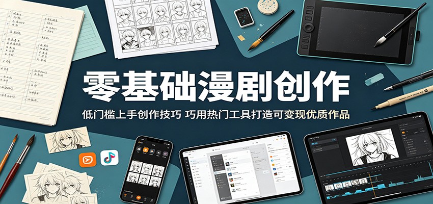 零基础漫剧创作：低门槛上手创作技巧，巧用热门工具打造可变现优质作品-九节课
