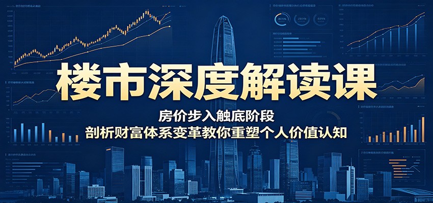 楼市深度解读课：房价步入触底阶段，剖析财富体系变革教你重塑个人价值认知-九节课