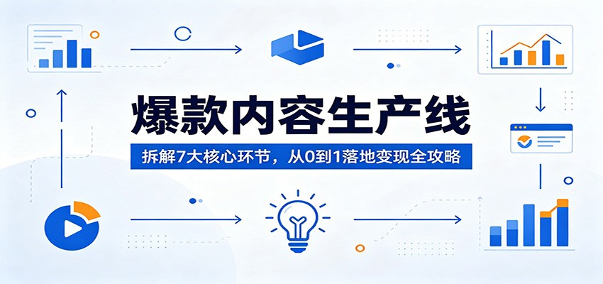 爆款内容生产线：拆解7大核心环节，从0到1落地变现全攻略-九节课