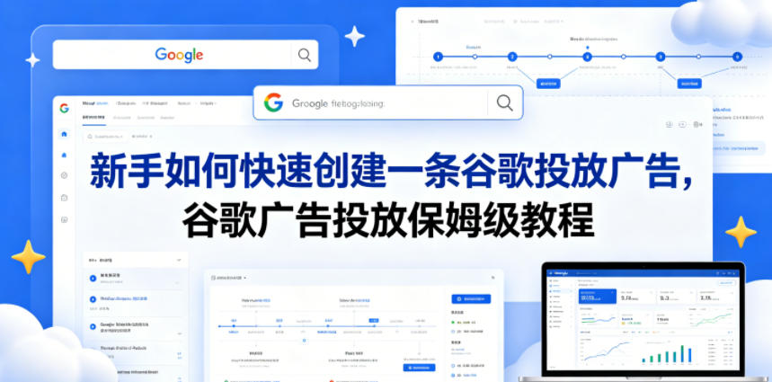 新手如何快速创建一条谷歌投放广告，谷歌广告投放保姆级教程-九节课