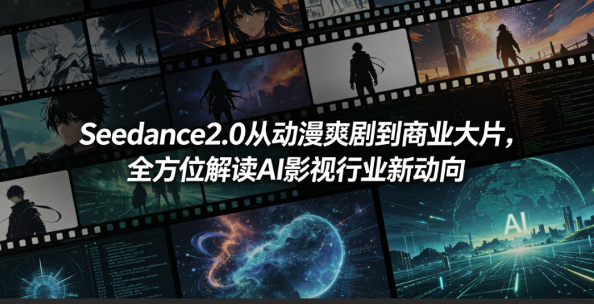 Seedance2.0从动漫爽剧到商业大片，全方位解读AI影视行业新动向-九节课