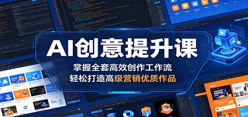 AI创意提升课：掌握全套高效创作工作流，轻松打造高级营销优质作品-九节课