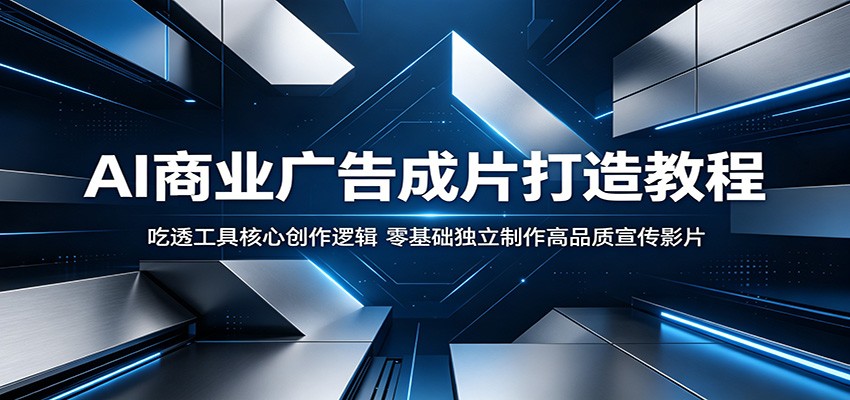AI商业广告成片打造教程：吃透工具核心创作逻辑，零基础独立制作高品质宣传影片-九节课