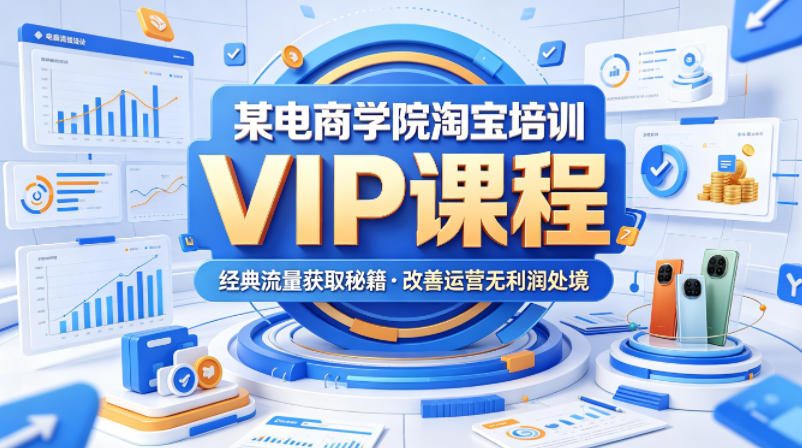 某电商学院淘宝培训VIP课程，各种经典有用的流量获取秘籍，改善运营产品没利润的处境（2026年5月）-九节课