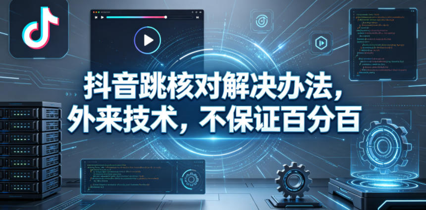 抖音跳核对解决办法，外来技术，不保证百分百-九节课