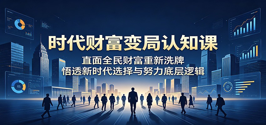 时代财富变局认知课：直面全民财富重新洗牌，悟透新时代选择与努力底层逻辑-九节课