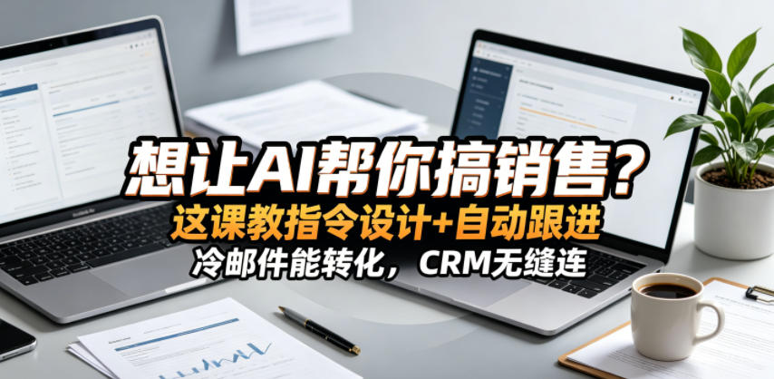 想让AI帮你搞销售?这课教指令设计+自动跟进,冷邮件能转化,CRM无缝连!【原创双语字幕】-九节课