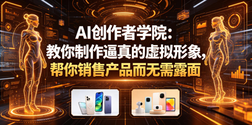AI创作者学院：教你制作逼真的虚拟形象，帮你销售产品而无需露面【原创双语字幕】-九节课