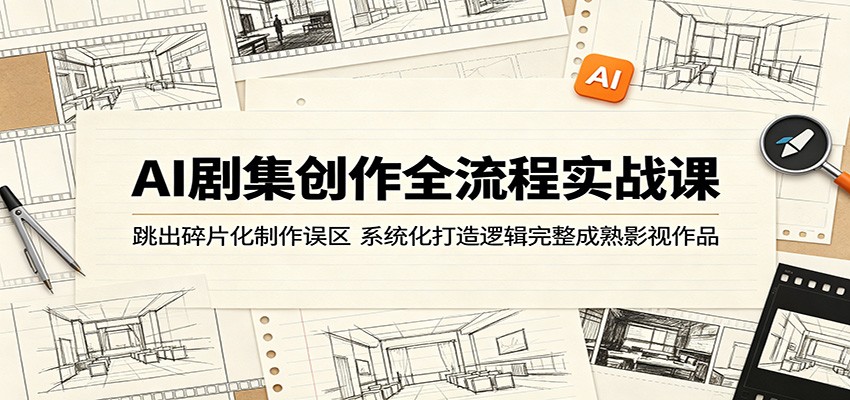 AI剧集创作全流程实战课：跳出碎片化制作误区，系统化打造逻辑完整成熟影视作品-九节课