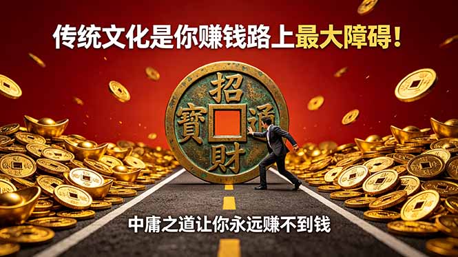 (18872期)付费文章:传统文化是你赚钱路上最大障碍!中庸之道让你永远赚不到钱-九节课