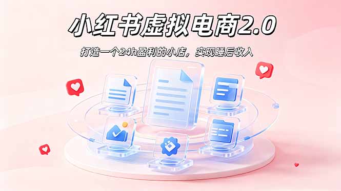 （19033期）2026 年最强风口掘金项目：AI小红书虚拟电商，布局搜索流量，每日躺赚500+-九节课