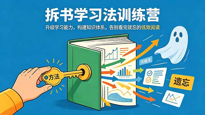 （18874期）拆书学习法训练营，升级学习能力，构建知识体系，，告别看完就忘的低效阅读-九节课