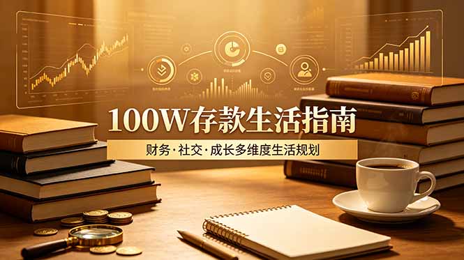（19121期）付费文章：100W存款生活指南，如何从财务、社交、成长等维度规划自己的生活-九节课