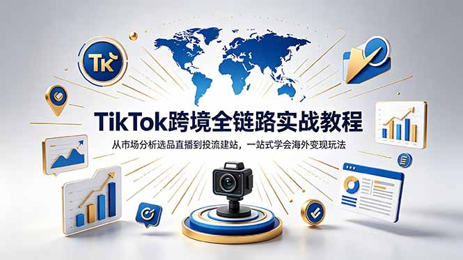 （18805期）TikTok+独立站跨境基础全套教程，拆解平台盈利逻辑，新手从零跑通变现全流程-九节课