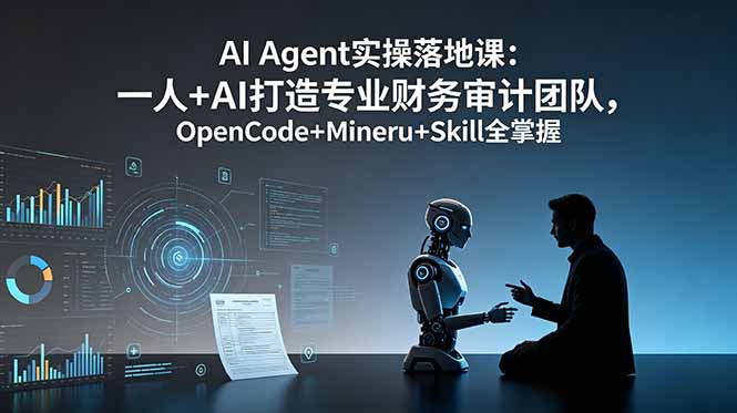 （19037期）AI Agent实操落地课：一人+AI打造专业财务审计团队，OpenCode+Mineru+Skill全掌握-九节课