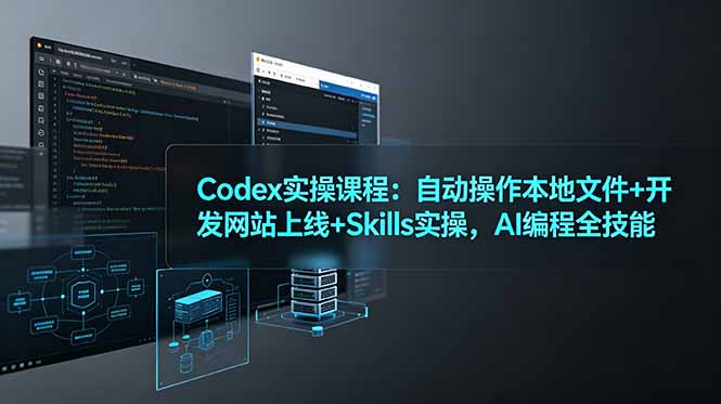 （19009期）Codex实操课程：自动操作本地文件+开发网站上线+Skills实操，AI编程全技能-九节课