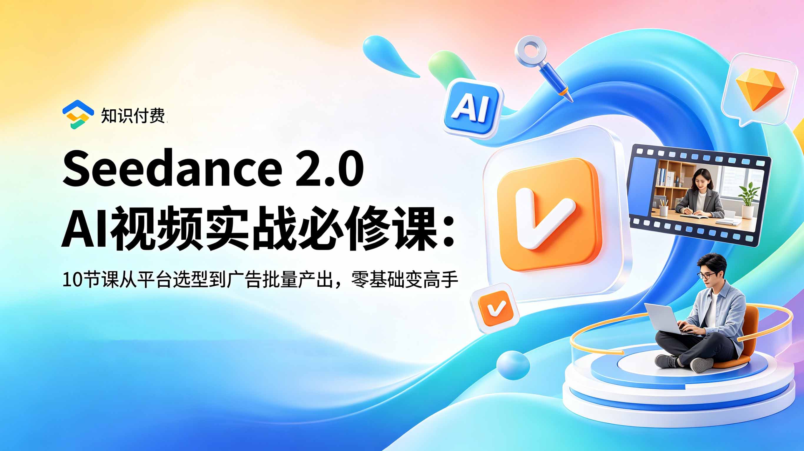 （18998期）Seedance 2.0 AI视频实战必修课：10节课从平台选型到广告批量产出，零基础变高手-九节课
