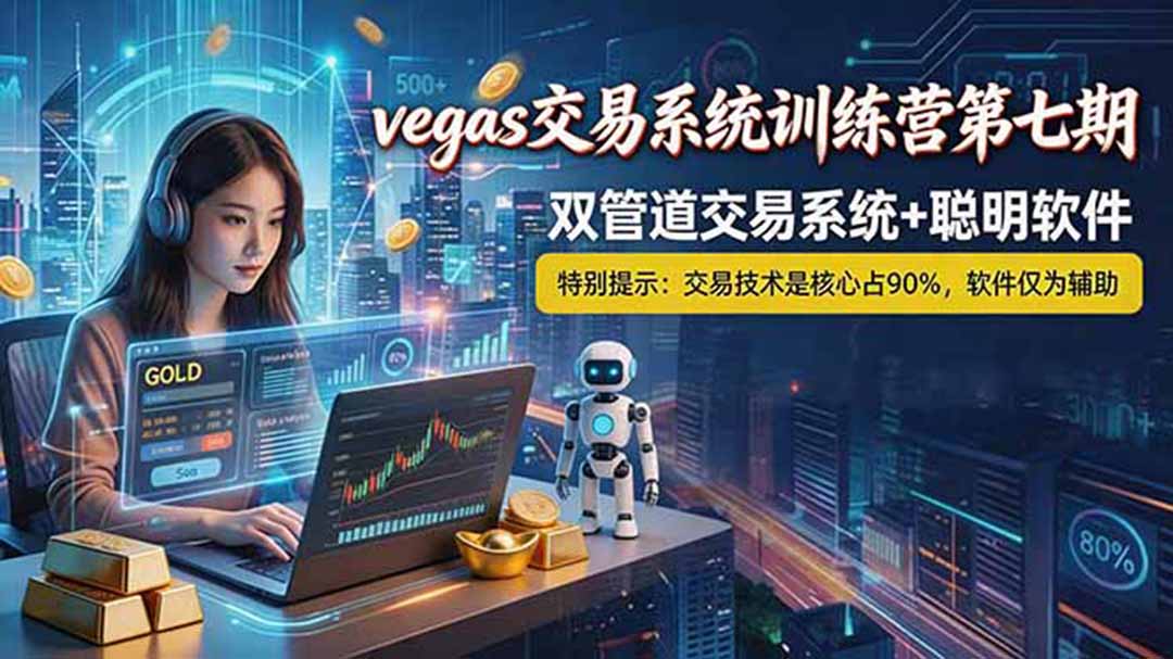 （18770期）【海外美金AI搬砖】Vegas交易技术+聪明软件， 黄金期货日赚50-1000U， 长期稳定，小白轻松上手-九节课