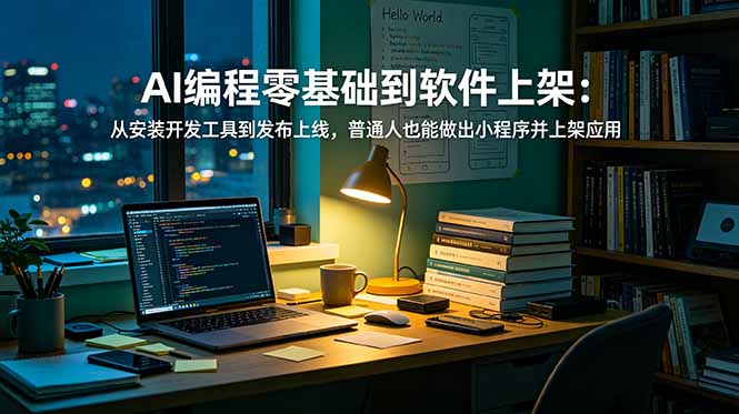 (19109期)AI编程零基础到软件上架:从安装开发工具到发布上线,普通人也能做出小程序并上架应用商店-九节课