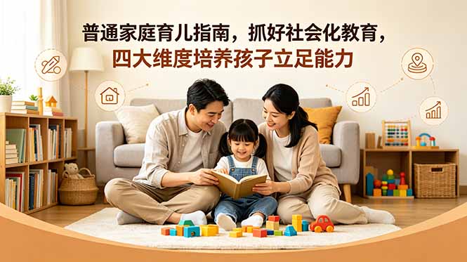（18755期）付费文章：普通家庭育儿指南，抓好社会化教育，四大维度培养孩子立足能力-九节课