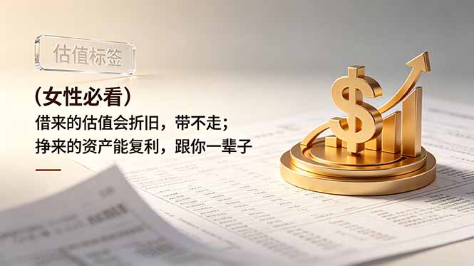 （19043期）付费文章：（女性必看）借来的估值会折旧，带不走；挣来的资产能复利，跟你一辈子-九节课