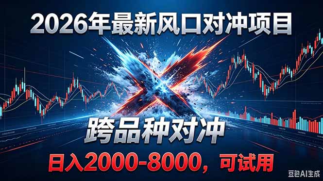 （18827期）2026创业新风口！最新对冲！跨品种对冲！日收益2000-6000+-九节课