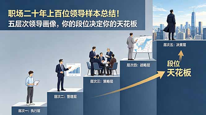 （18900期）付费文章：职场二十年上百位领导样本总结！五层次领导画像，你的段位决定你的天花板-九节课