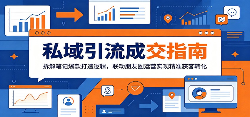 私域引流成交指南：拆解笔记爆款打造逻辑，联动朋友圈运营实现精准获客转化-九节课