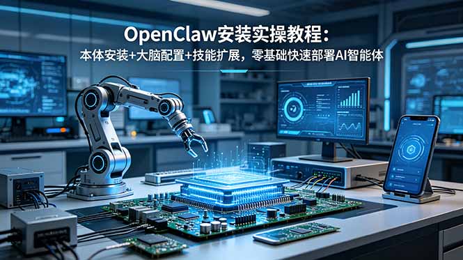 （18982期）OpenClaw安装实操教程：本体安装+大脑配置+技能扩展，零基础快速部署AI智能体-九节课