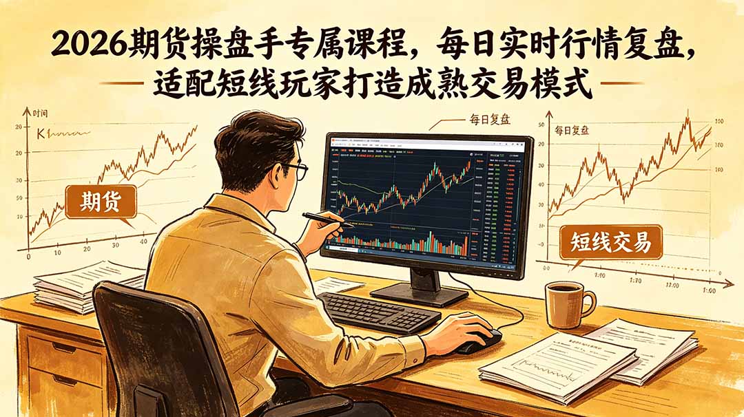 （18902期）2026期货操盘手专属课程-更新6月，每日实时行情复盘，适配短线玩家打造成熟交易模式-九节课