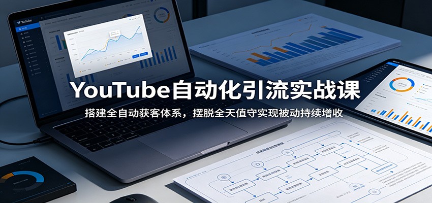 YouTube自动化引流实战课：搭建全自动获客体系，摆脱全天值守实现被动持续增收-九节课