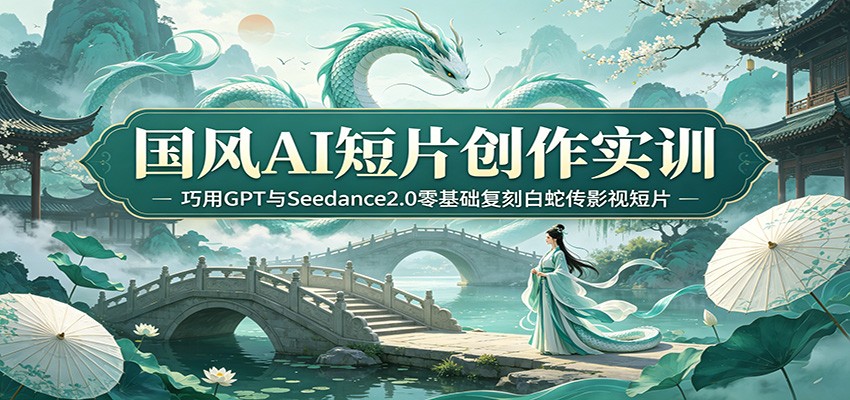 国风AI短片创作实训：巧用GPT与Seedance2.0零基础复刻白蛇传影视短片-九节课