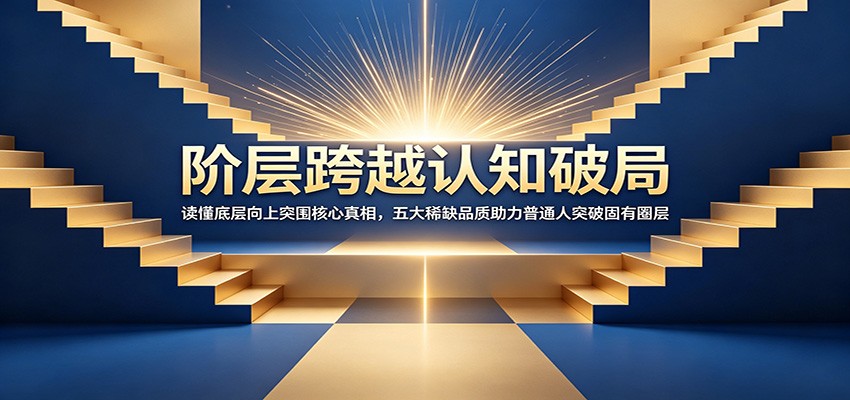 阶层跨越认知破局：读懂底层向上突围核心真相，五大稀缺品质助力普通人突破固有圈层-九节课