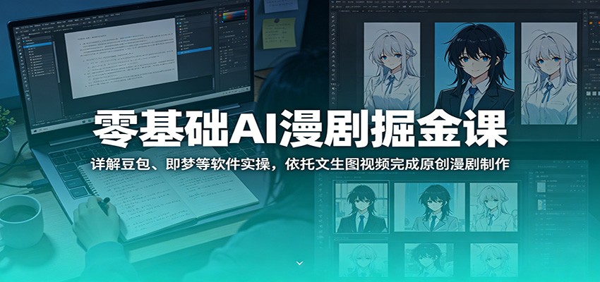 零基础AI漫剧掘金课：详解豆包、即梦等软件实操，依托文生图视频完成原创漫剧制作-九节课