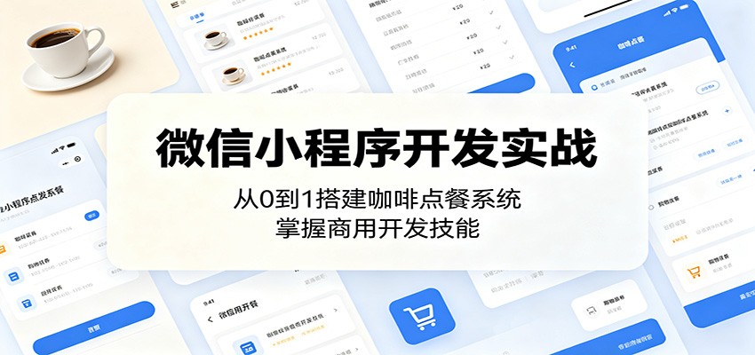 微信小程序开发实战：从0到1搭建咖啡点餐系统，掌握商用开发技能-九节课