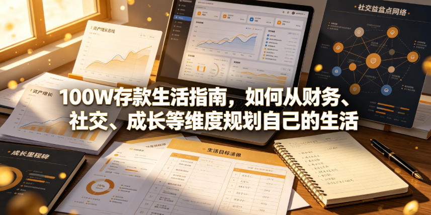 付费文章:100W存款生活指南,如何从财务、社交、成长等维度规划自己的生活-九节课