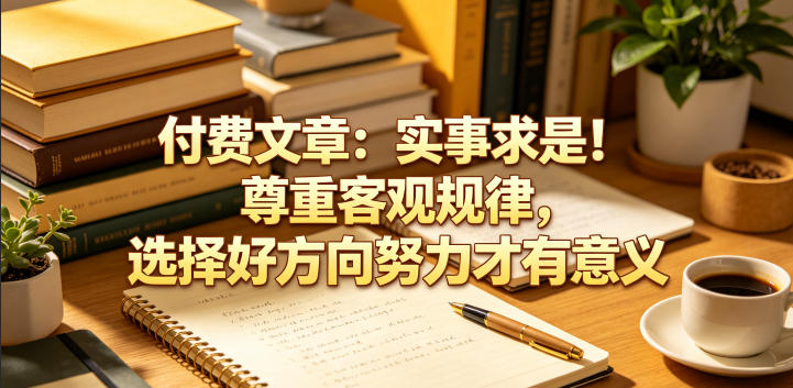 付费文章：实事求是！尊重客观规律，选择好方向努力才有意义-九节课