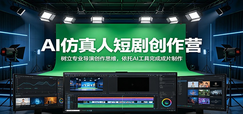 AI仿真人短剧创作营：树立专业导演创作思维，依托AI工具完成成片制作-九节课