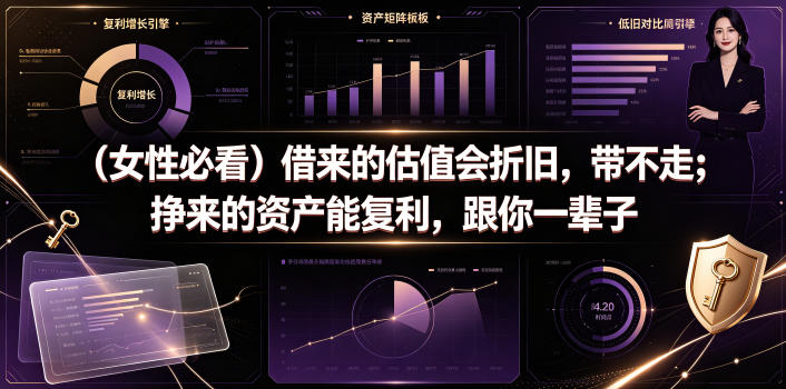 付费文章：（女性必看）借来的估值会折旧，带不走；挣来的资产能复利，跟你一辈子-九节课