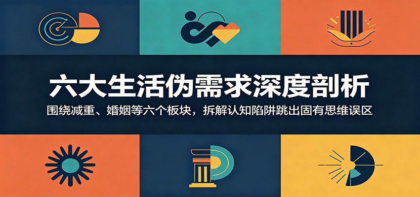 六大生活伪需求深度剖析：围绕减重、婚姻等六个板块，拆解认知陷阱跳出固有思维误区-九节课