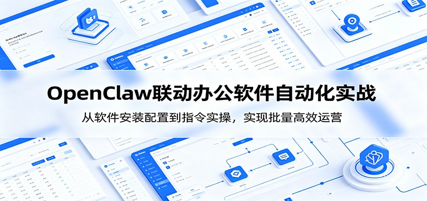 OpenClaw自动化实操课：从软件安装配置到指令实操，实现批量高效运营-九节课