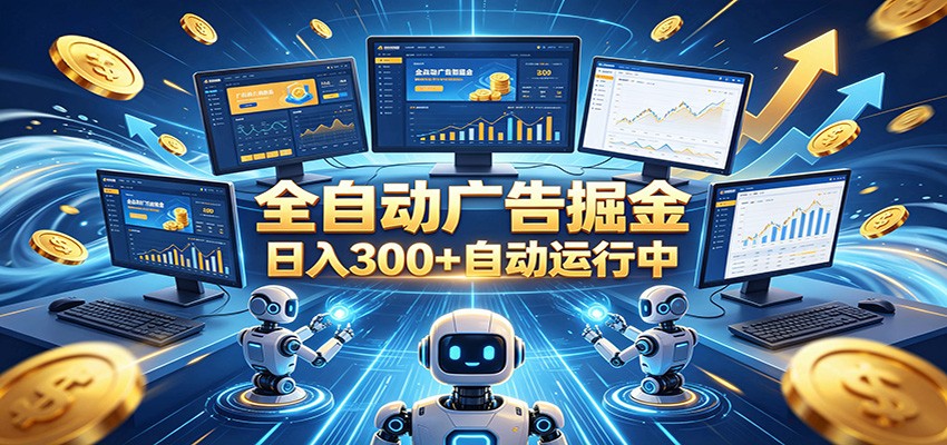 自动广告G机，日入300+，正规平台，广告浏览获益，时间自由，适合各类人群日常增收-九节课