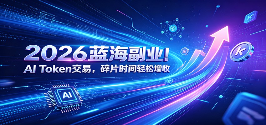2026蓝海副业！AI Token交易，碎片时间轻松增收-九节课