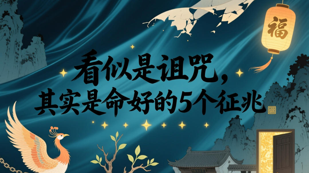 付费文章：看似是诅咒，其实是命好的5个征兆-九节课