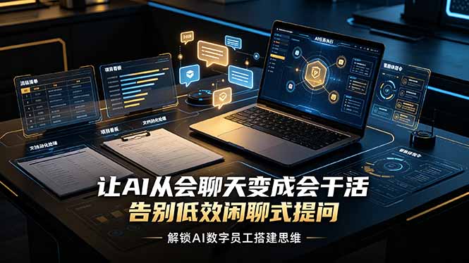 （19130期）让AI从会聊天变成会干活，告别低效闲聊式提问，解锁AI数字员工搭建思维-九节课