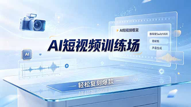 （19137期）老陈AI短视频训练场：AI短视频框架+换背景SwitchXAI+首尾帧+声音生成，轻松复刻爆款-九节课
